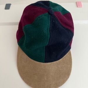 Older Wilson hat, leather strap, wool material